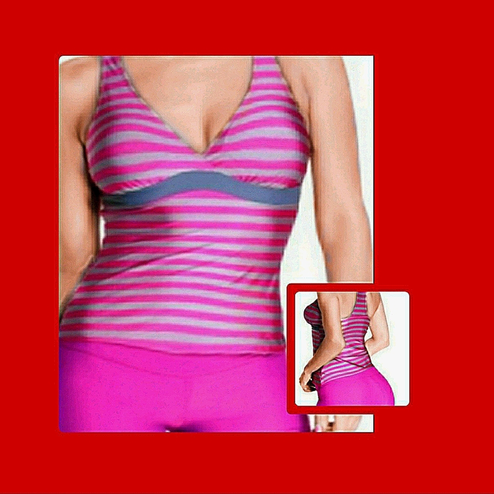 *Plus Size* Pink and Grey 👙 swimsuits/bathingsuits